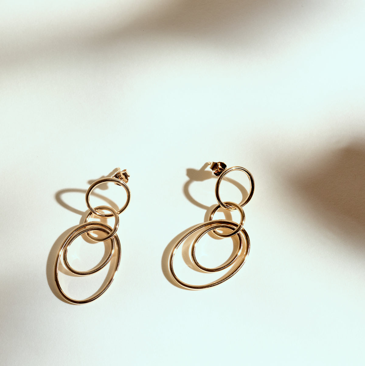 Boucle d'oreilles circle plaque or