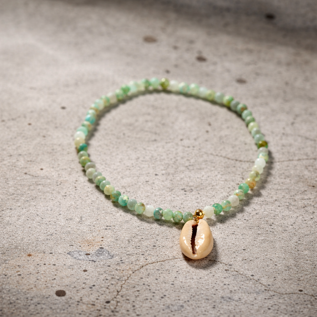 Bracelet perle avec coquillage