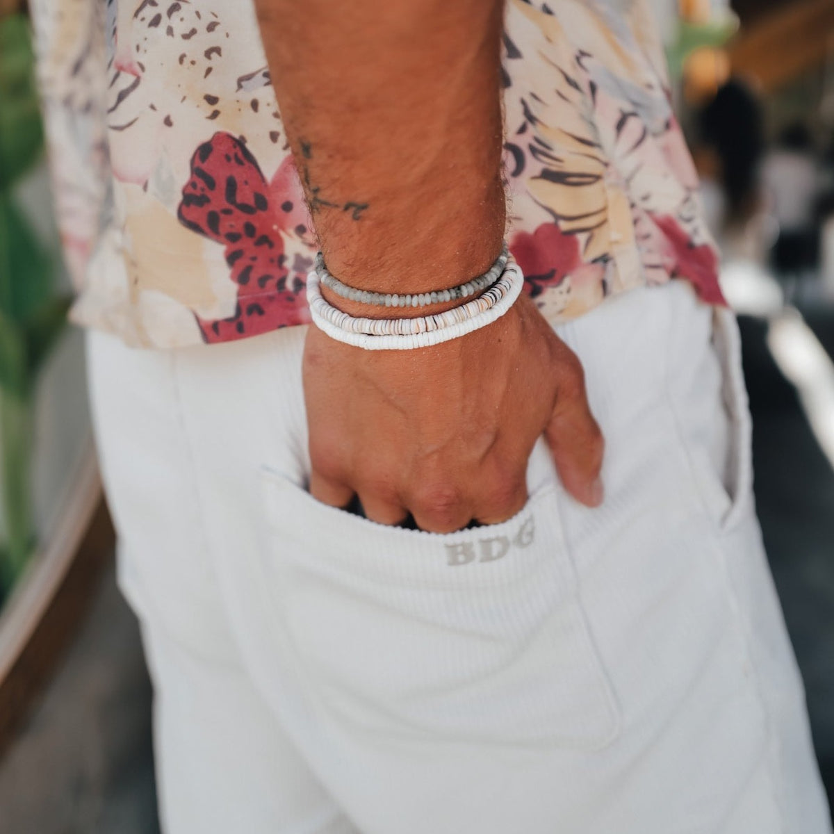 Bracelet homme en pierre Labradorite