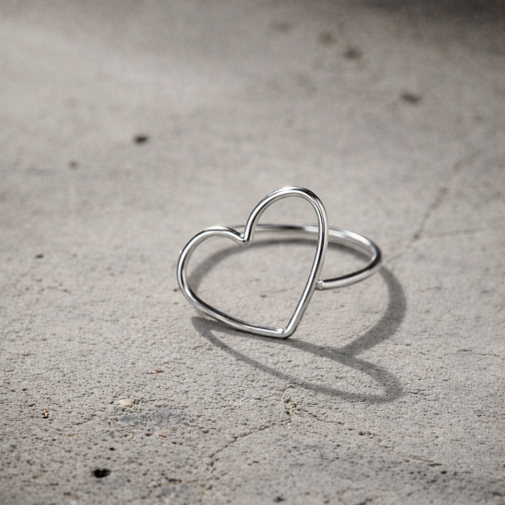 Bague Coeur « Romy » en argent