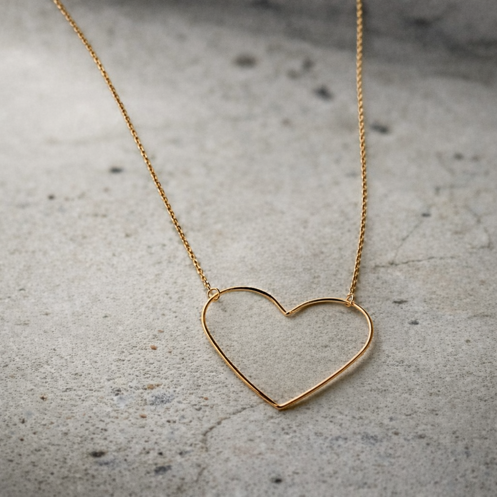 Collier Coeur "Perle" plaqué Or