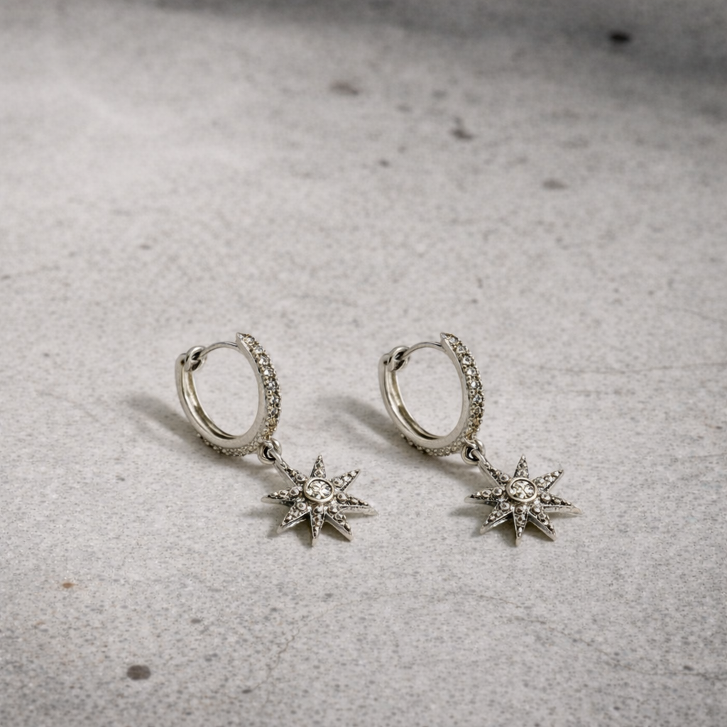 Boucles d'oreilles stars argent