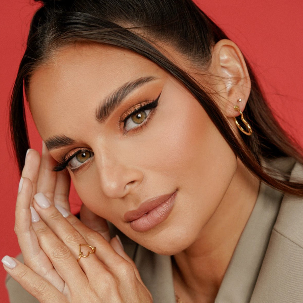 Boucle d'oreille Holy plaqué or