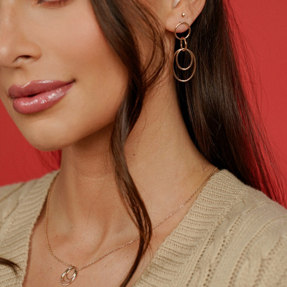 Boucle d'oreilles circle plaque or