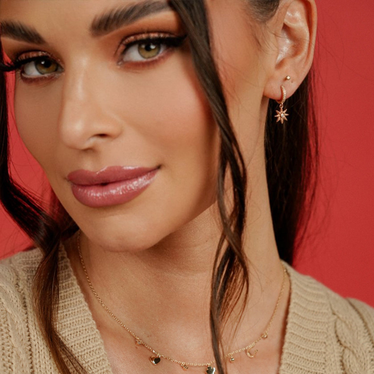 Boucles d'oreilles stars plaqué or