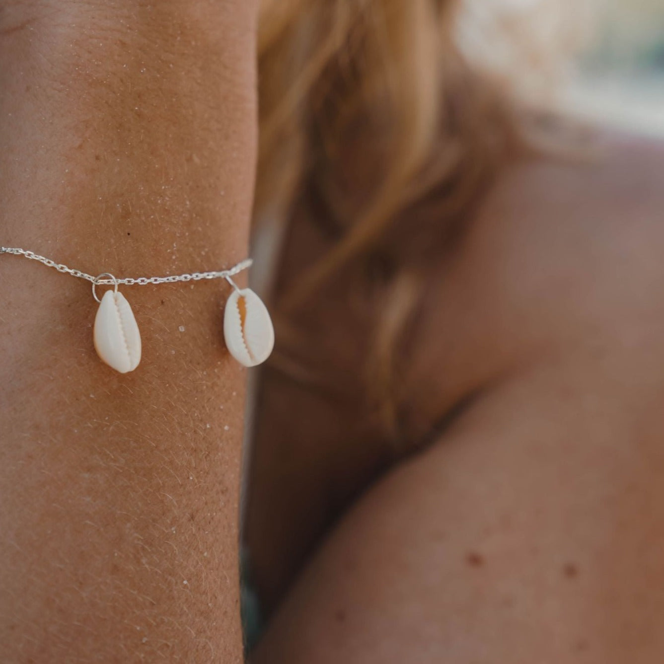 Bracelet 5 cauris argent