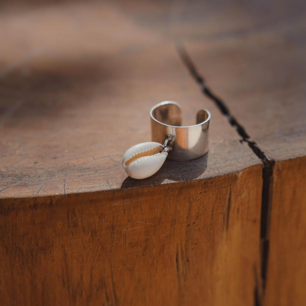 Bague Silver ring cauri argent