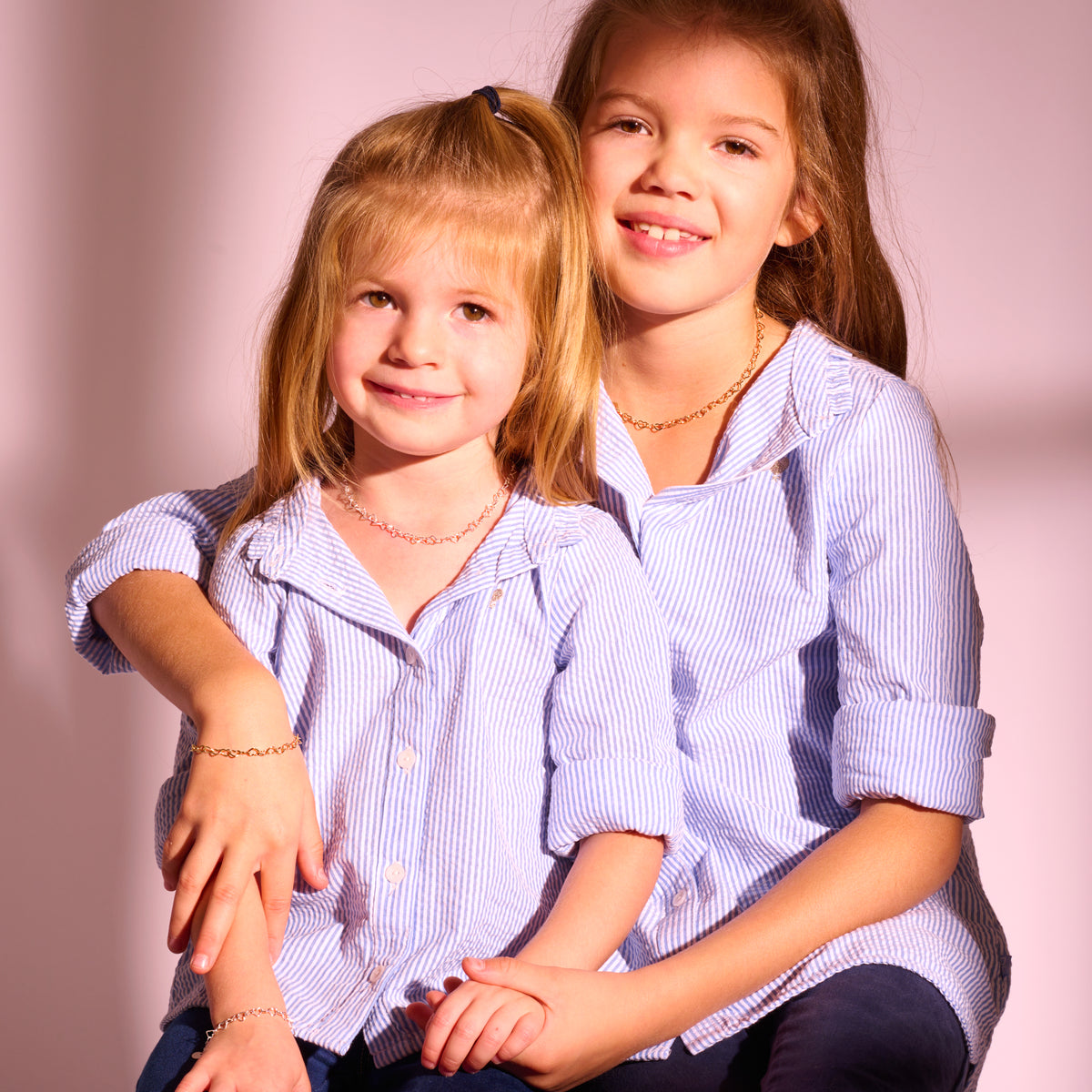 Collier Fille Cascade d'Amour plaqué or