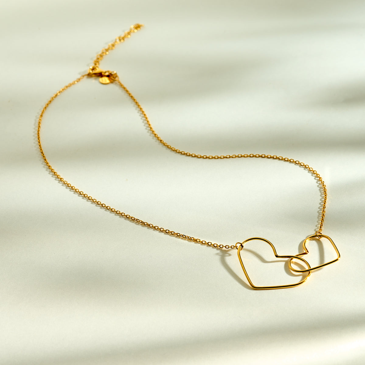 Collier Coeur Fille "Perle Entrelacé" plaqué Or