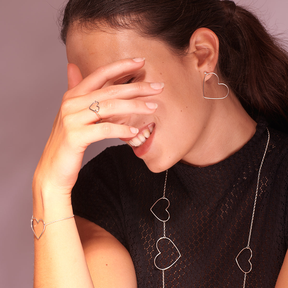 Sautoir Coeur Argent