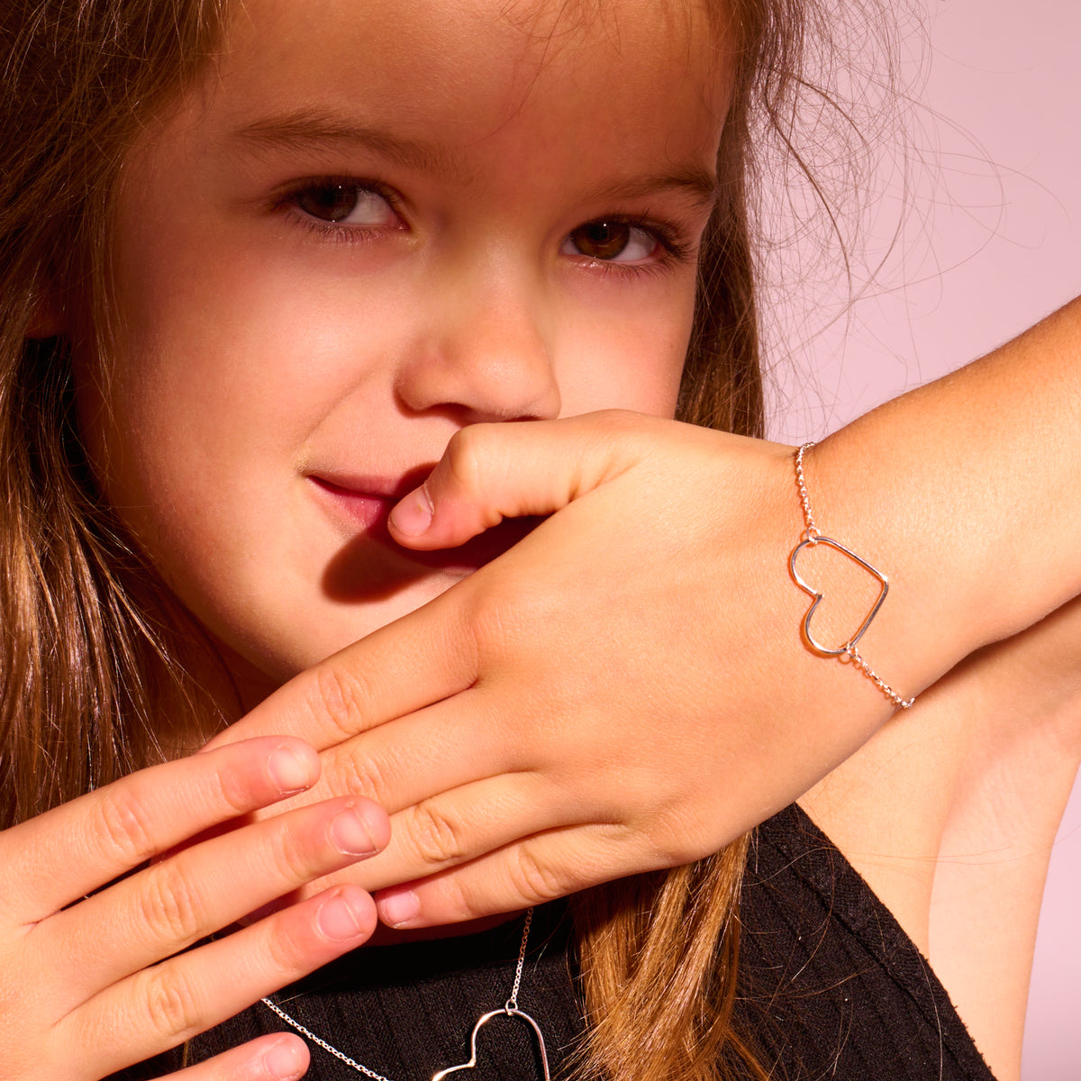 Bracelet Coeur Fille "Amore" Argent