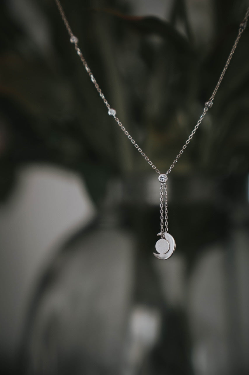 Collier "Eclipse"en argent Rhodié - LES FÉLINES PARIS