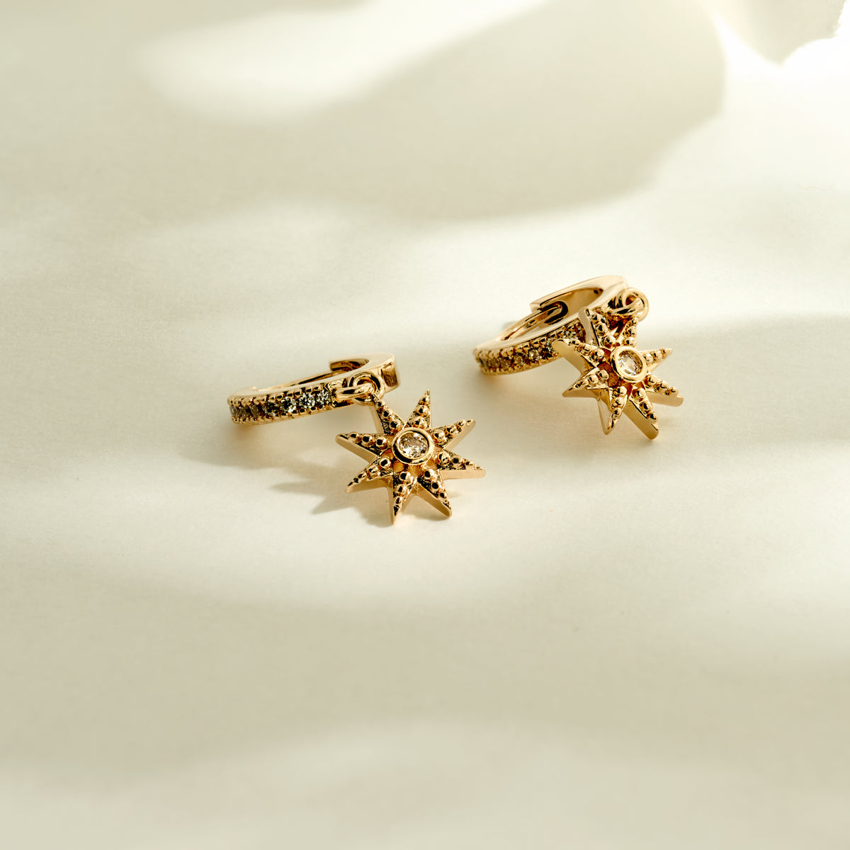 Boucles d'oreilles stars plaqué or