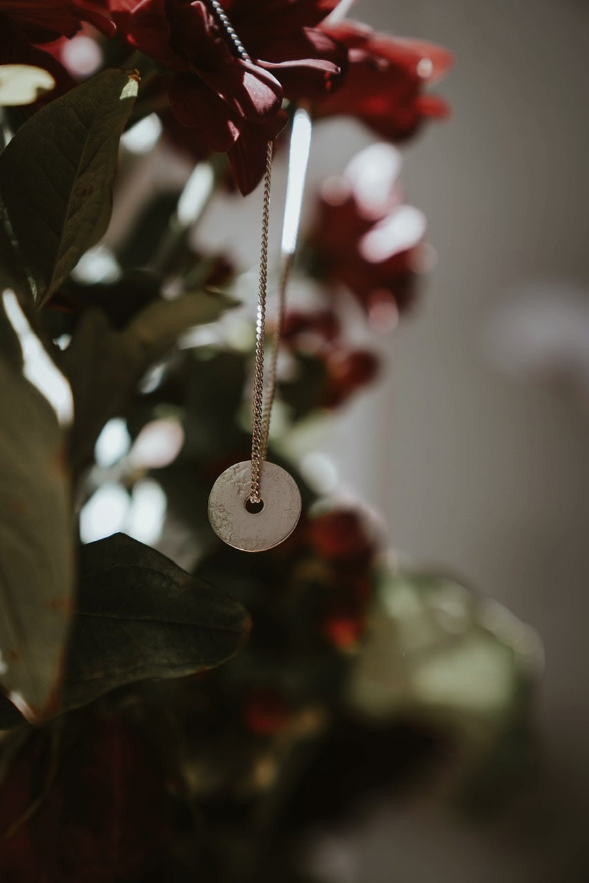 Collier "Cible" homme Argent - LES FÉLINES PARIS