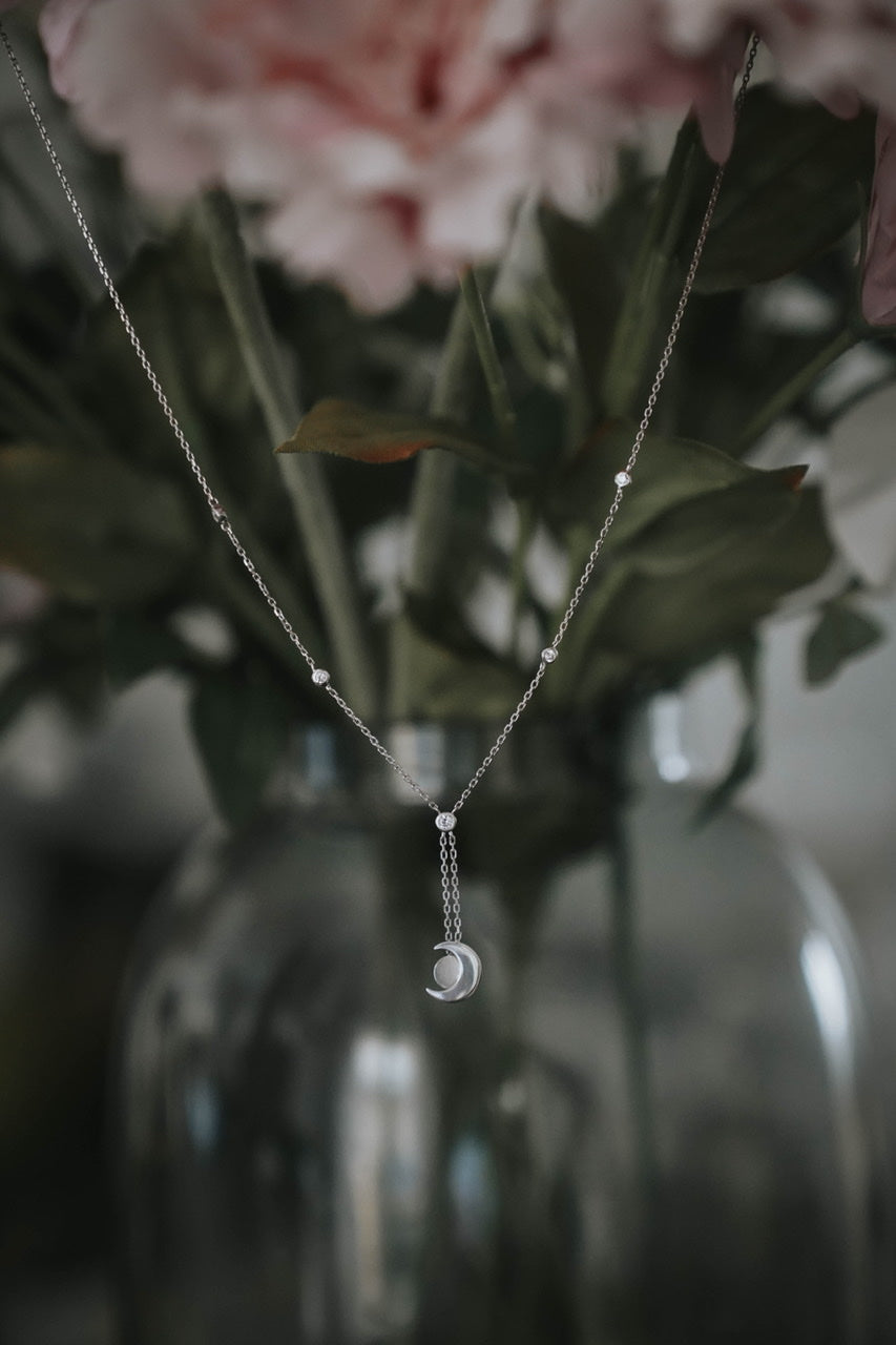 Collier "Eclipse"en argent Rhodié - LES FÉLINES PARIS