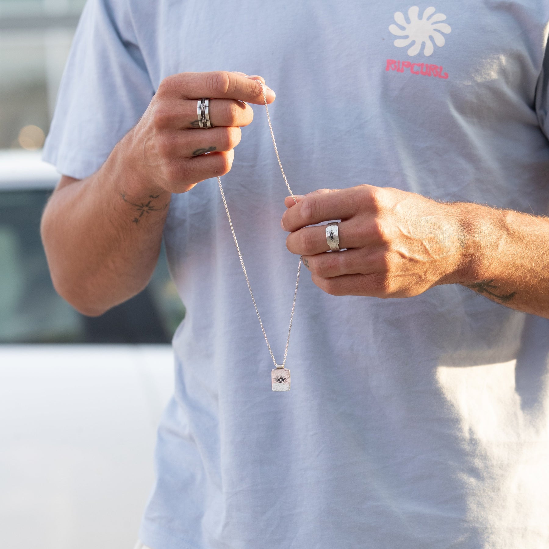 Bague Eye homme argent