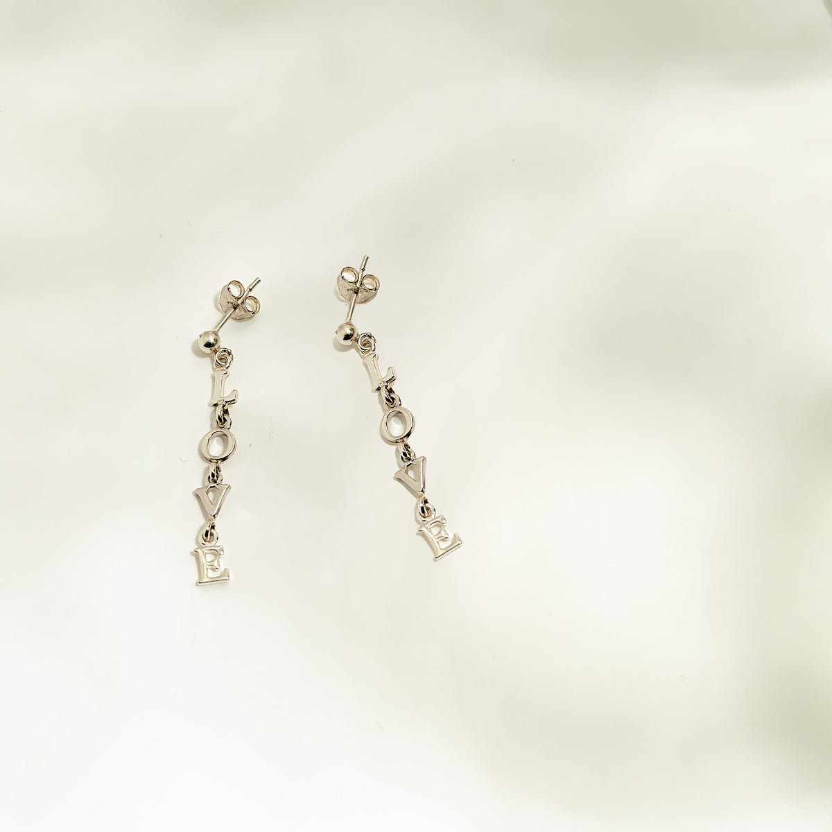 Boucles d'oreilles 'Love" argent - LES FÉLINES PARIS