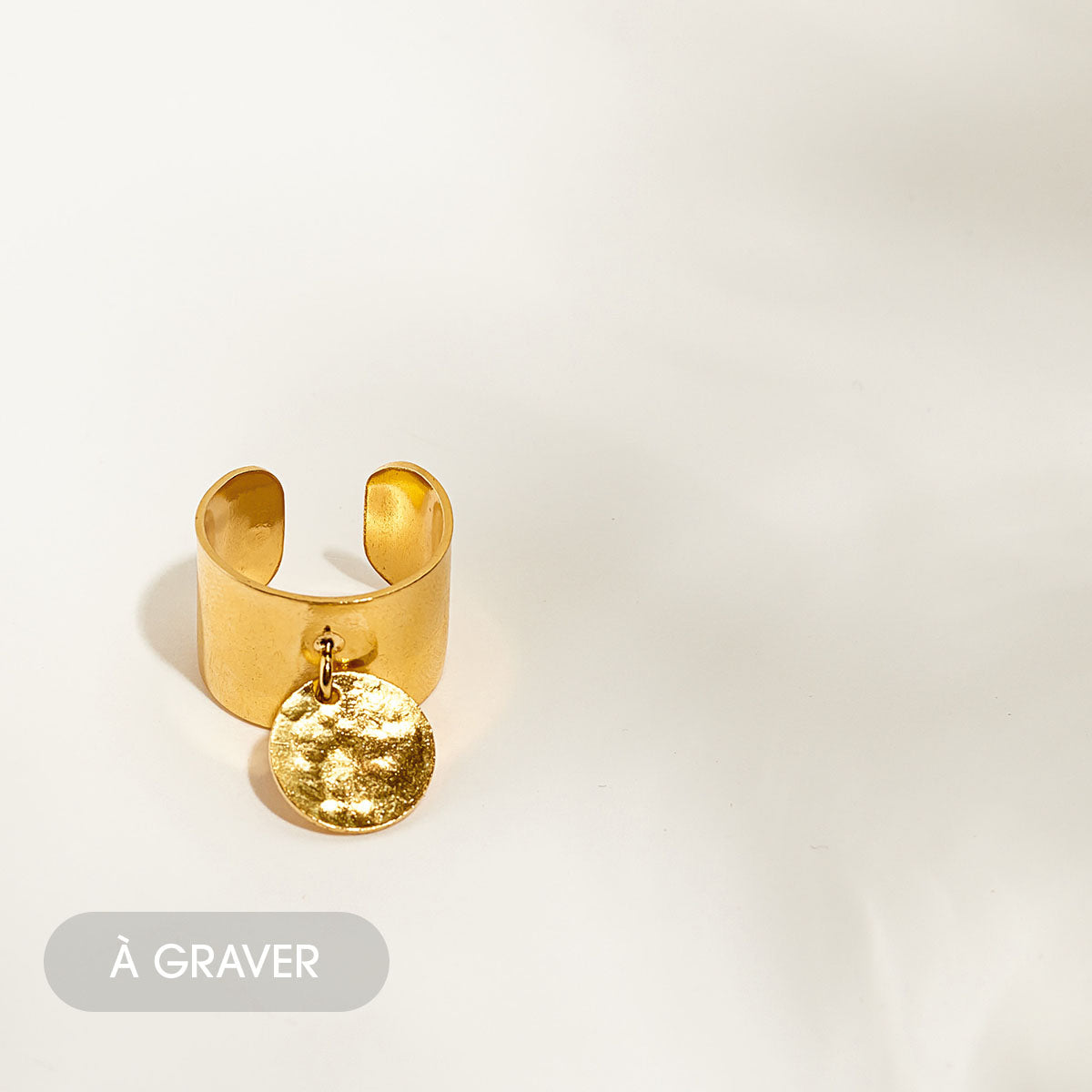 Bague golden ring plaqué or