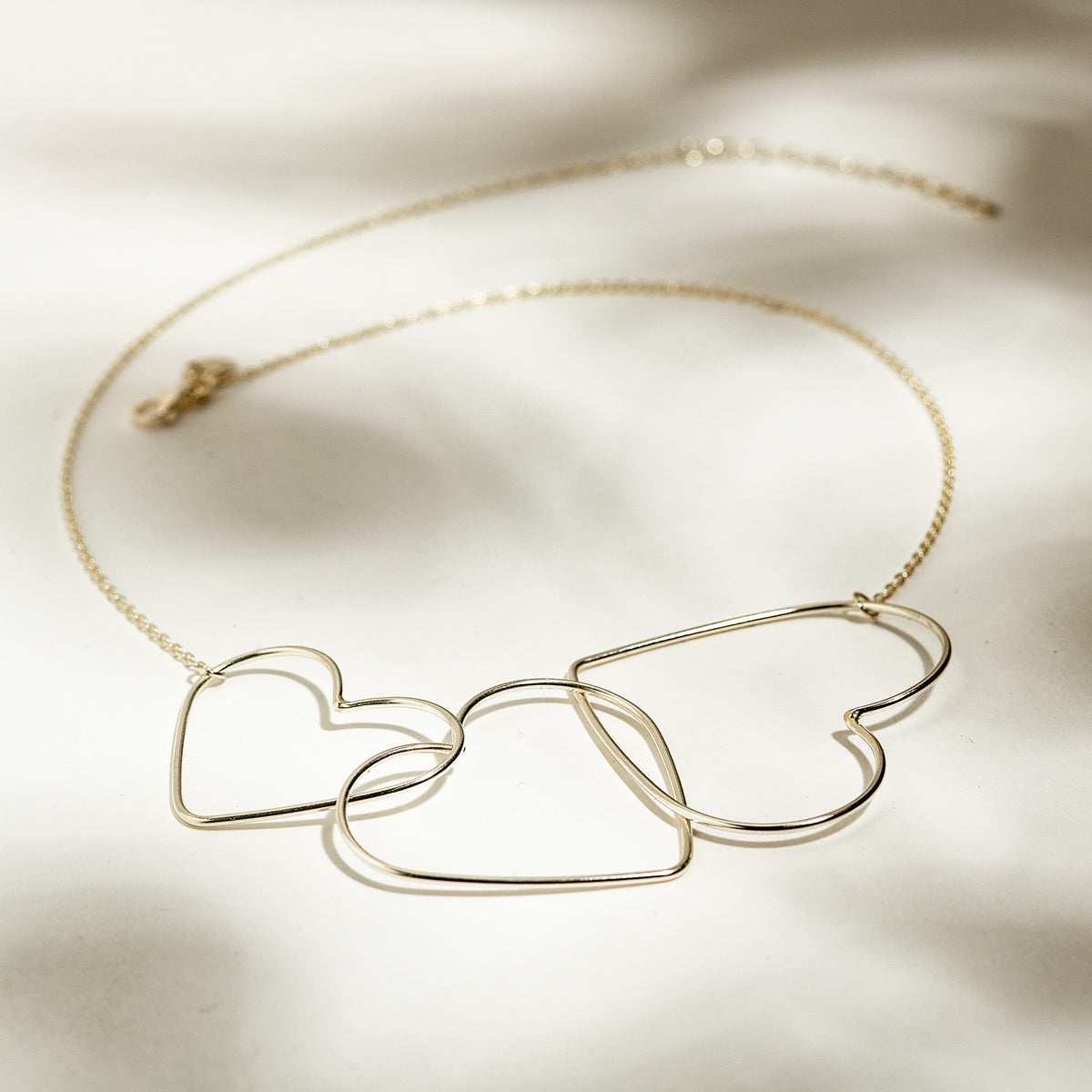 Collier 3 Coeurs " Perle" argent - LES FÉLINES PARIS