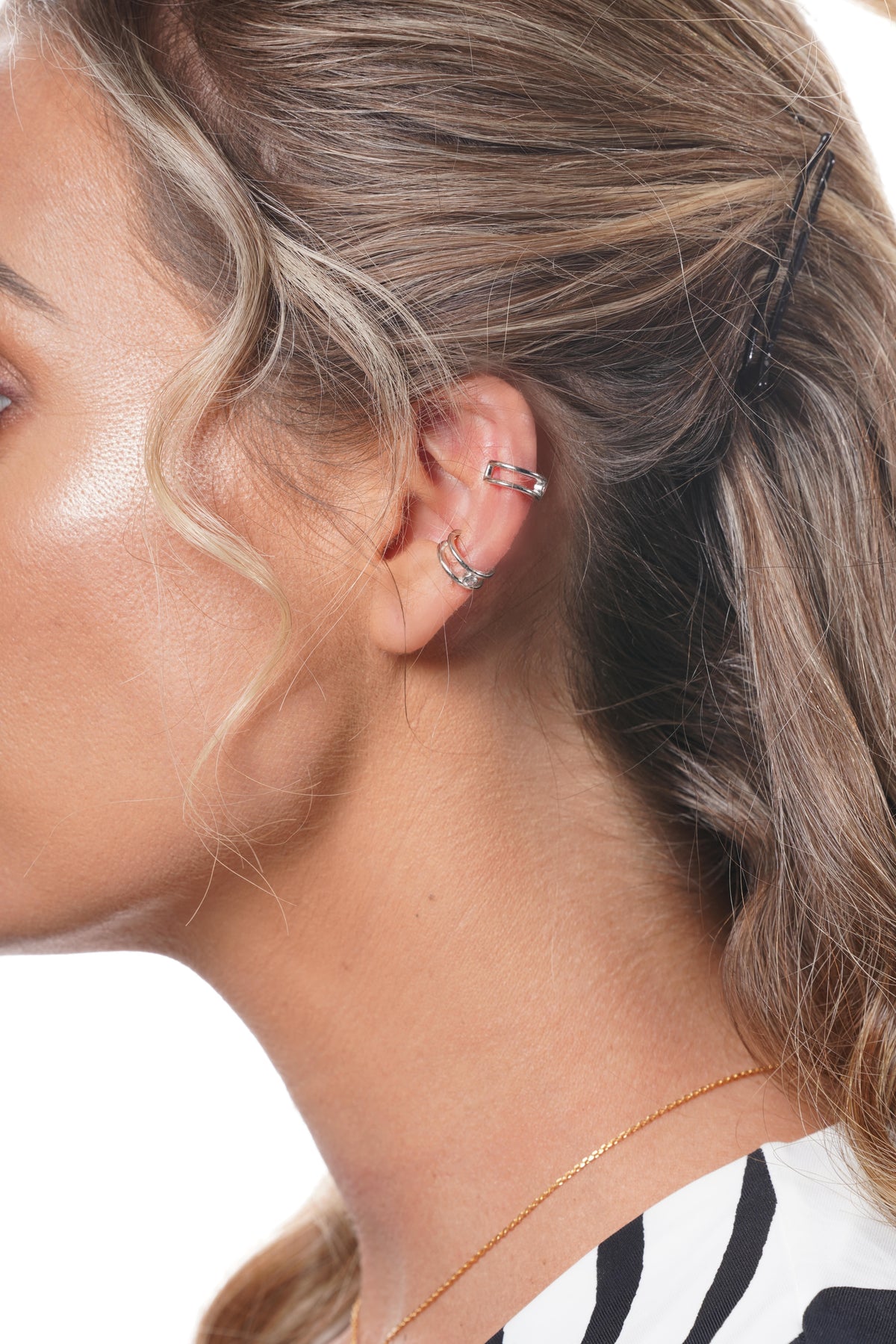 boucle d'oreille "harper" argent - LES FÉLINES PARIS