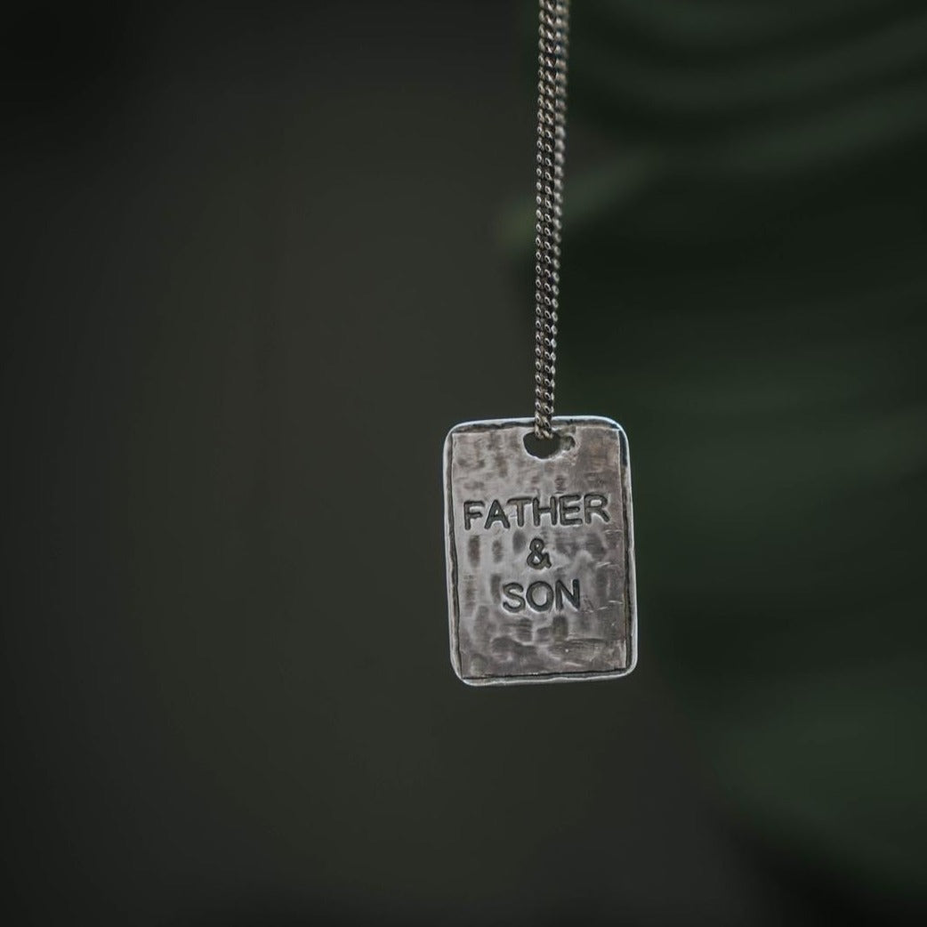 Collier "Father & Son" en argent - LES FÉLINES PARIS