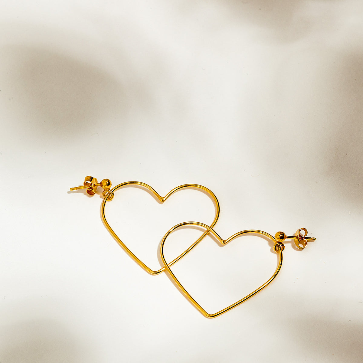 Boucles d’oreilles Coeur "Perle" plaqué Or - LES FÉLINES PARIS