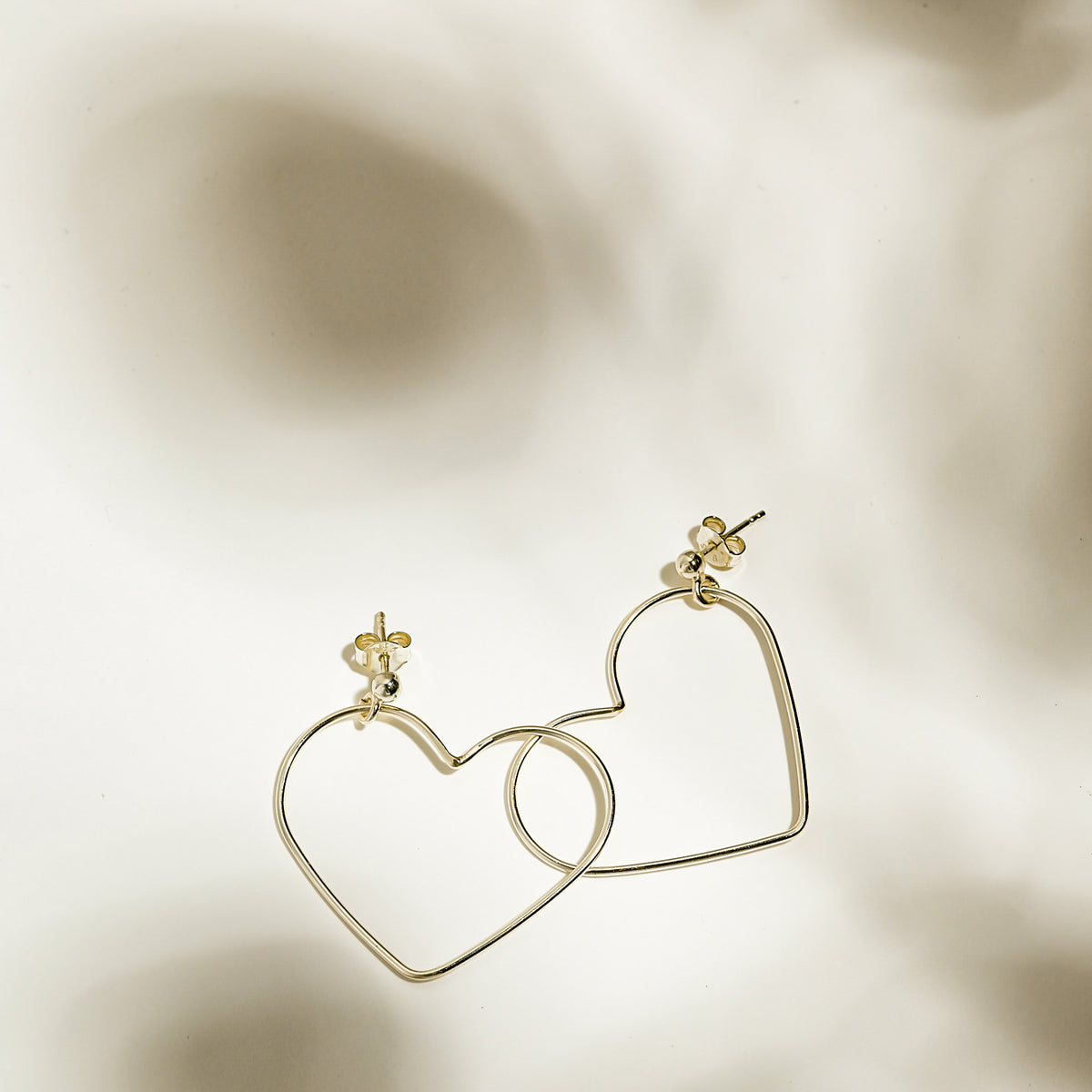 Boucles d'oreilles Coeur "Perle" argent