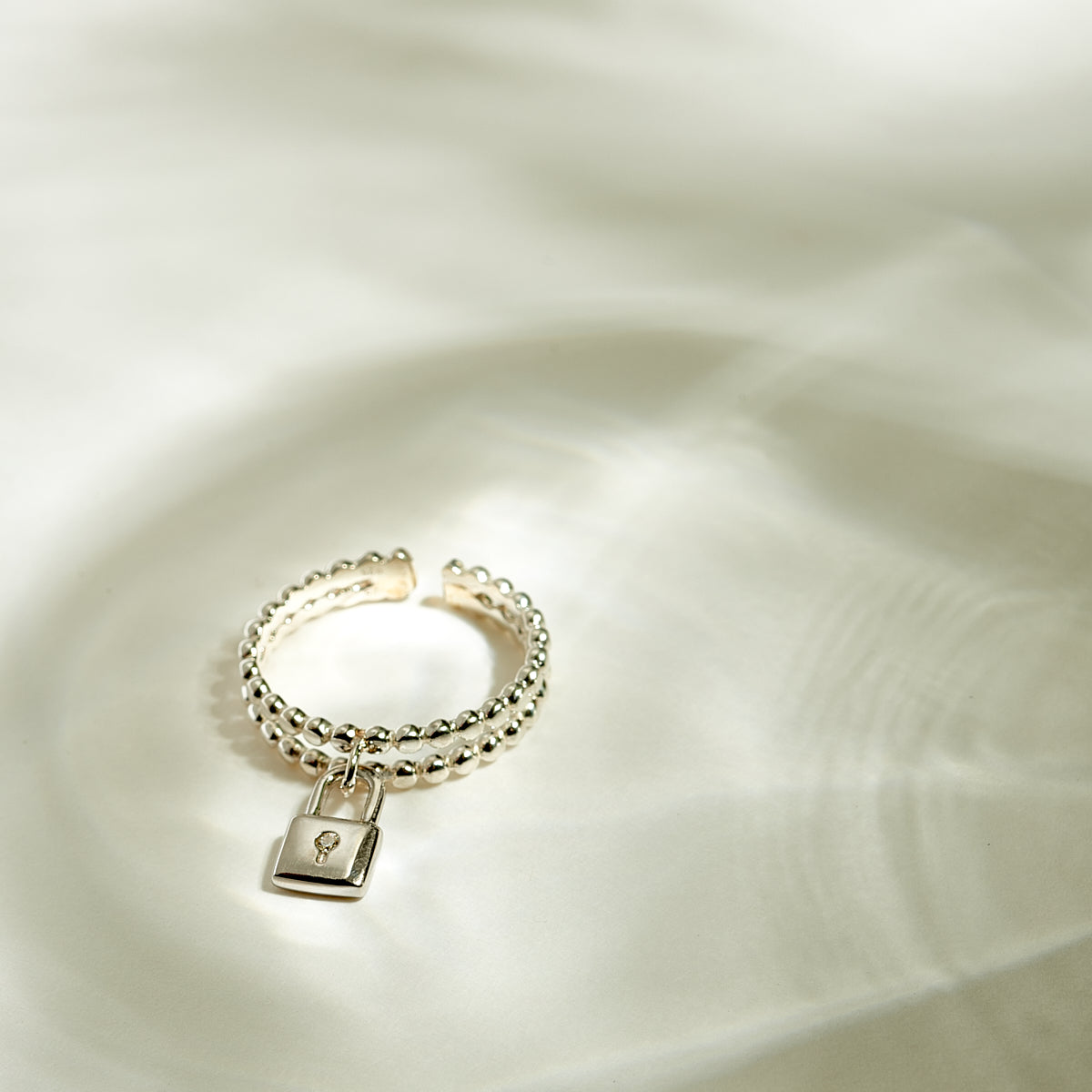 Bague Cadenas en argent - LES FÉLINES PARIS