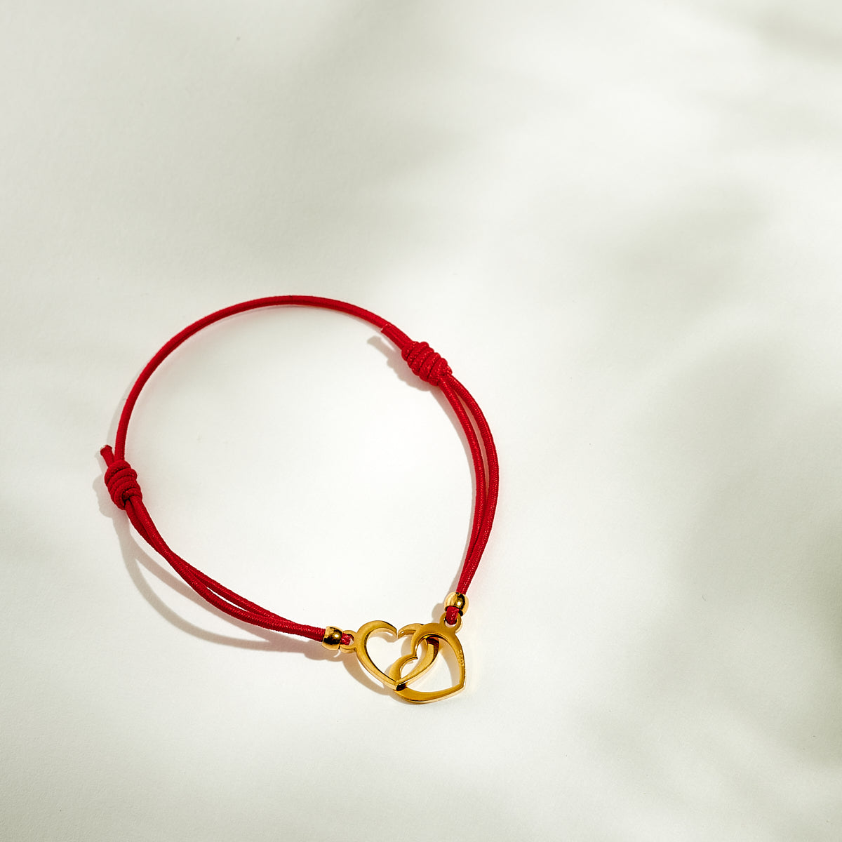 Bracelet « Cœurs Entrelacés » rouge - LES FÉLINES PARIS