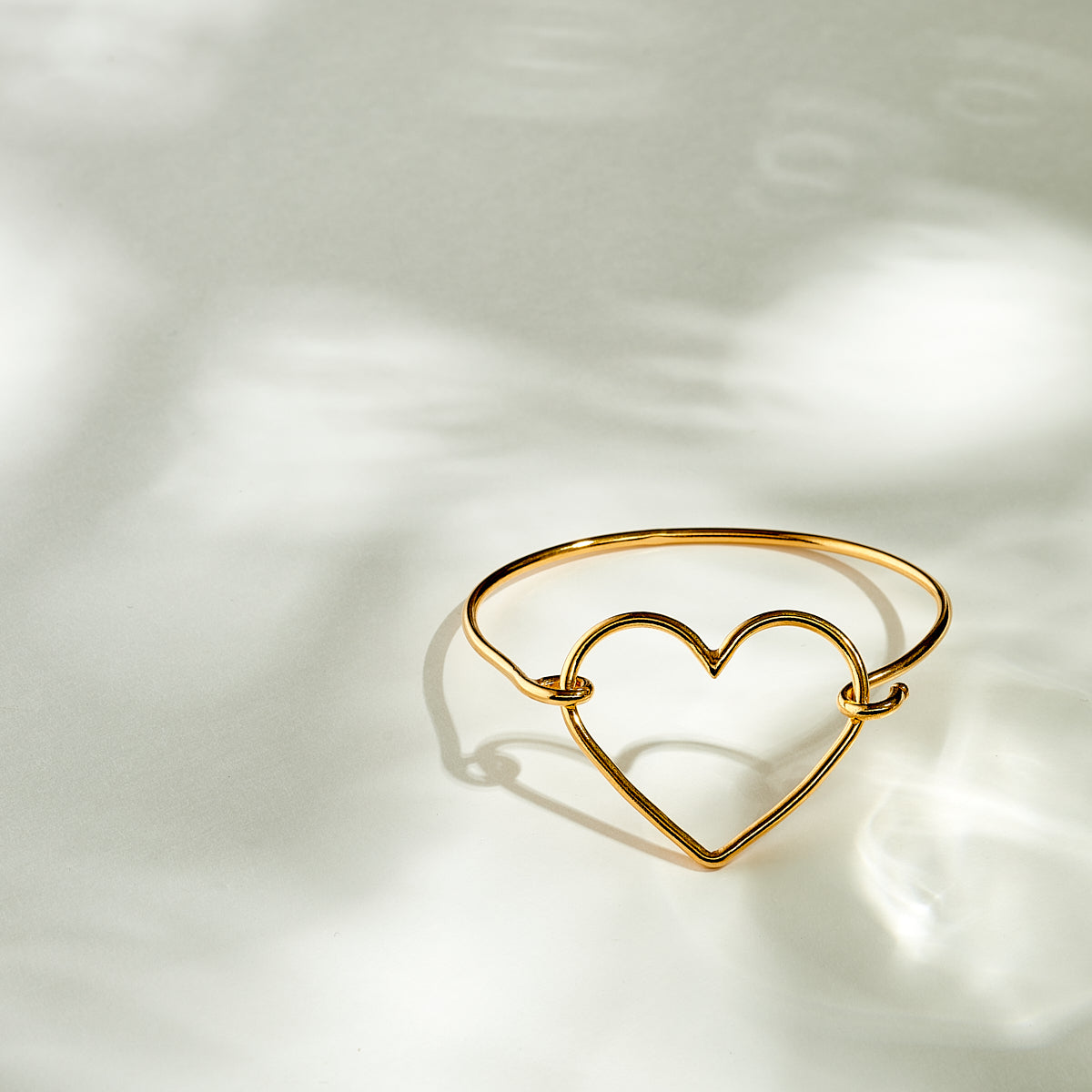 Bracelet Coeur "Perle Rigide" plaqué Or - LES FÉLINES PARIS