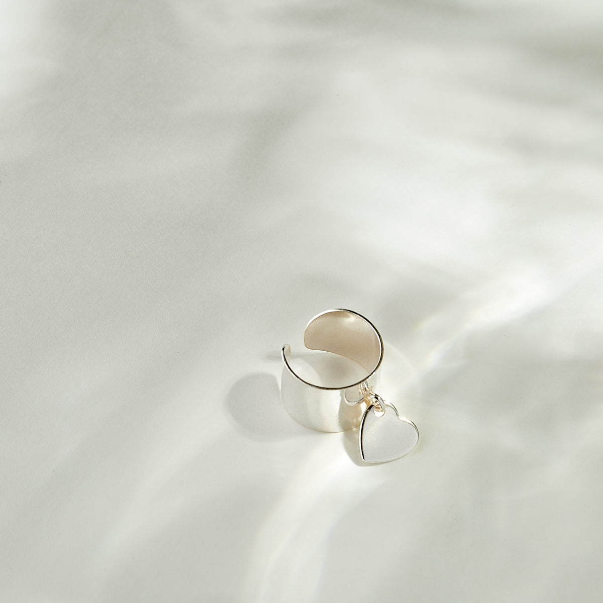 Bague Coeur "Perle" argent - LES FÉLINES PARIS