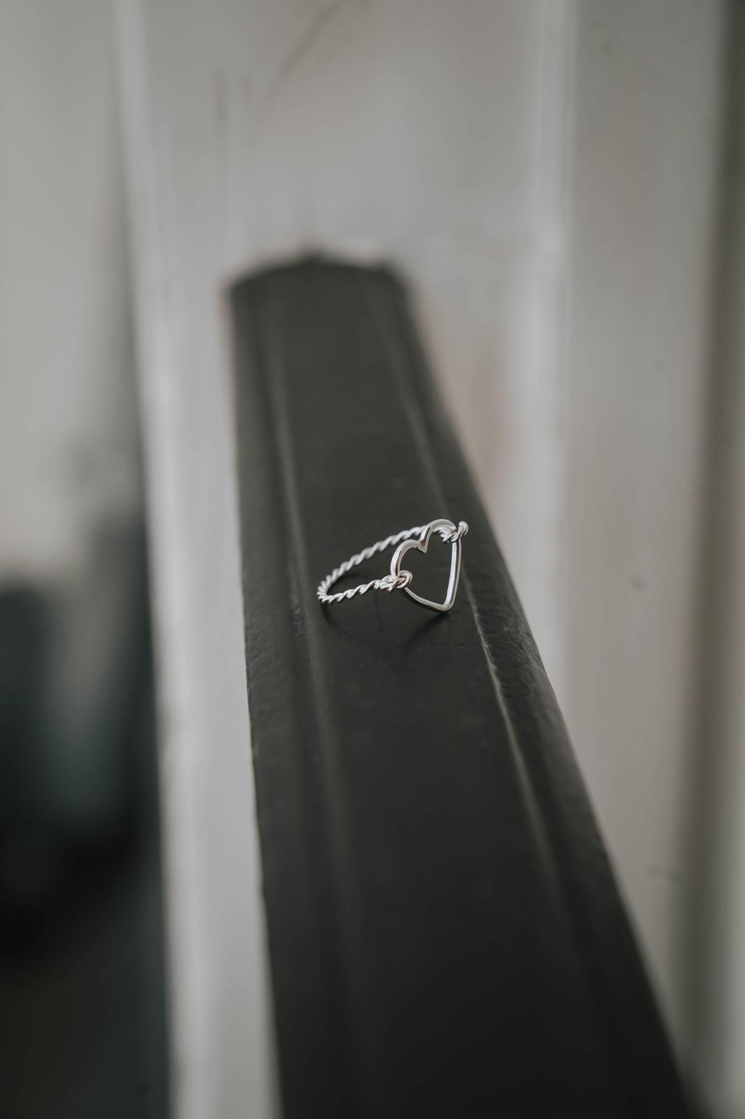 Bague Coeur « Perle Torsadé » argent - LES FÉLINES PARIS