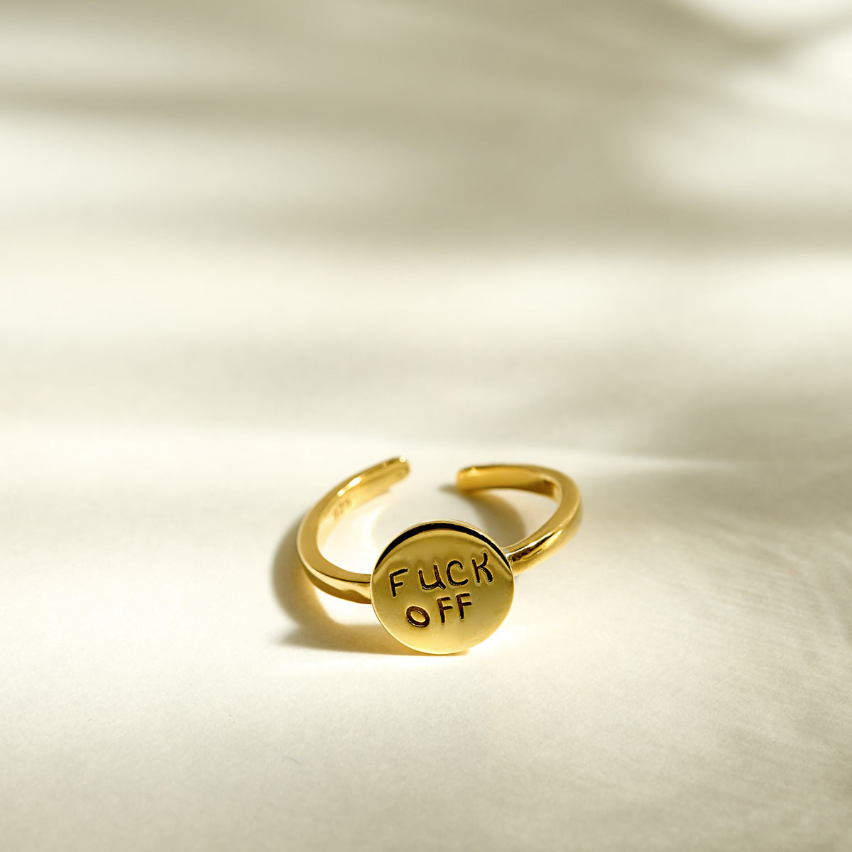 Bague F*ck Off plaqué or