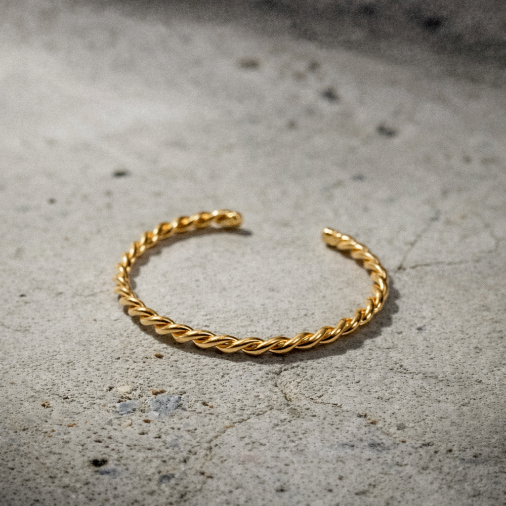 Jonc Torsadé plaqué or