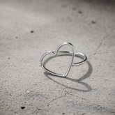 Bague Coeur «  Romy » en argent