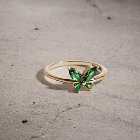 Bague emeraude oz plaqué or