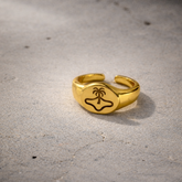 Bague palmier plaqué or