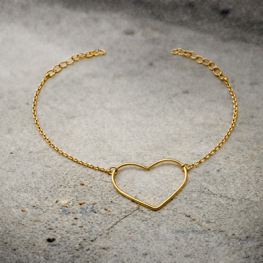 Bracelet  Coeur "Amore" plaqué Or