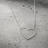 Collier Coeur "Perle" Argent