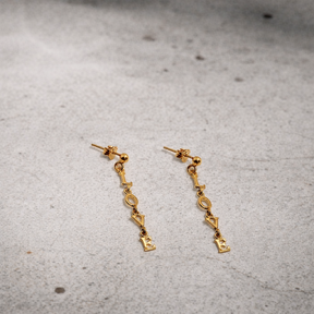 Boucles d'oreilles "Love" plaqué or