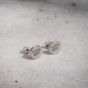 Boucle d'oreille F*ck Off argent