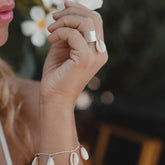 Bague Silver ring cauri argent