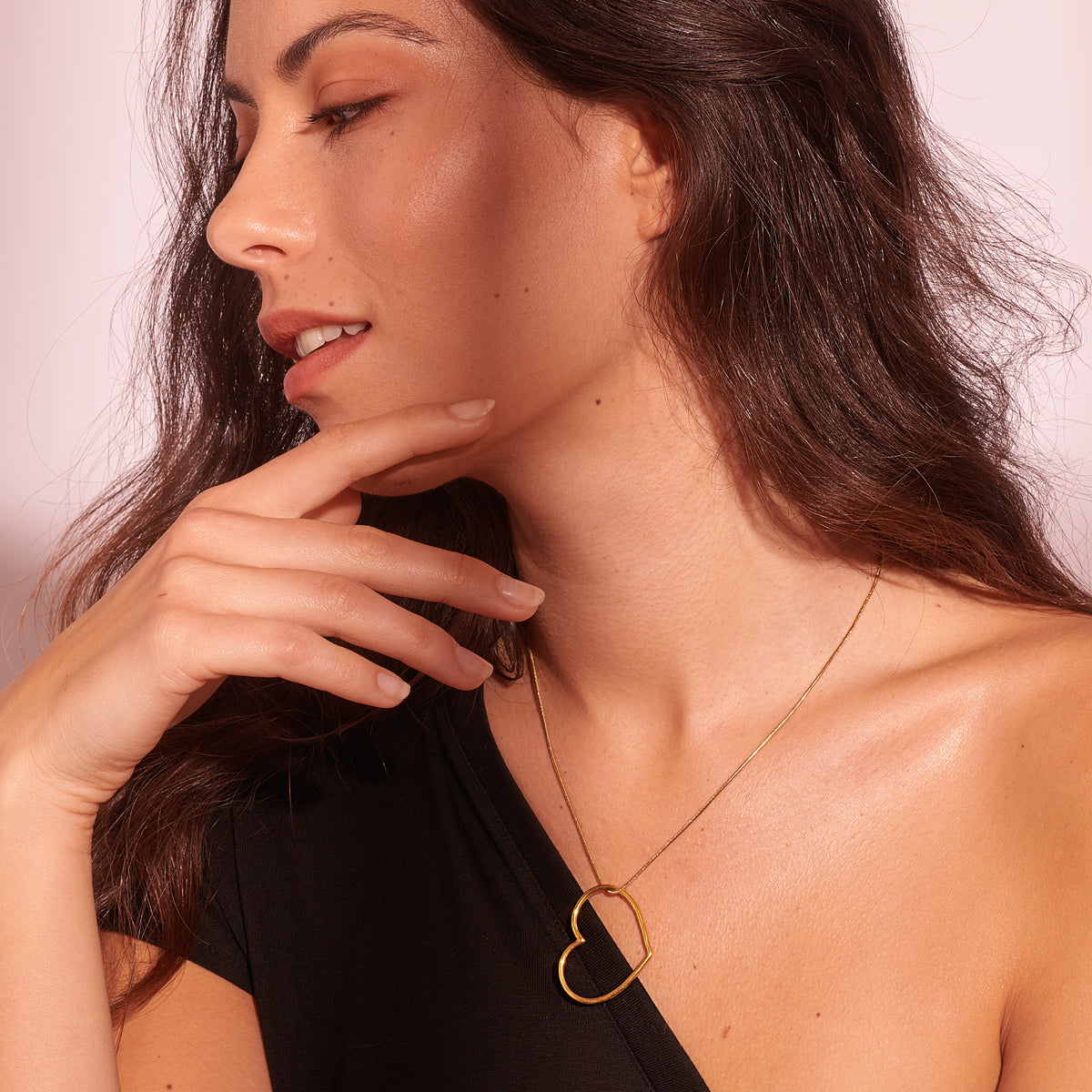 Collier Coeur « Iris » plaqué or