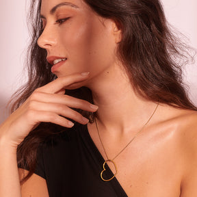 Collier Coeur « Iris » plaqué or