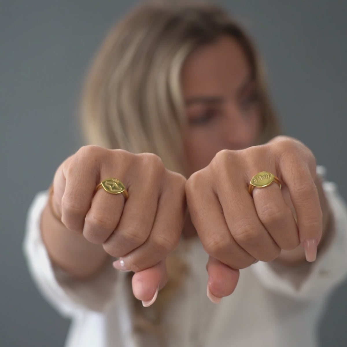 Bague palmier plaqué or