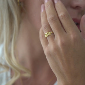Bague Noeud plaqué or