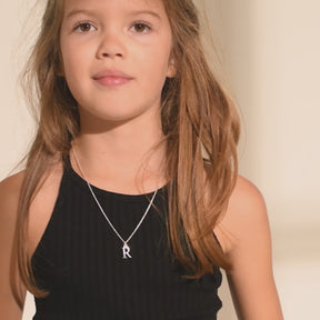 collier lettre initiale unisex argent