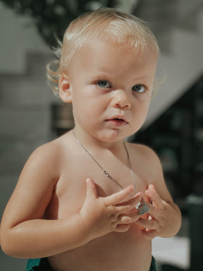 Collier Baby & kids Father & Son argent - LES FÉLINES PARIS