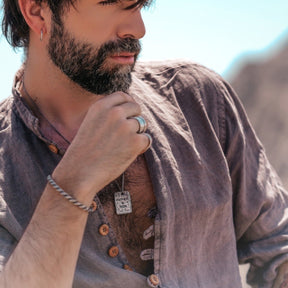 Collier "Father & Son" en argent - LES FÉLINES PARIS