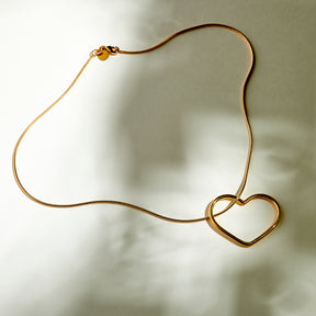 Collier Coeur « Iris » plaqué or - LES FÉLINES PARIS